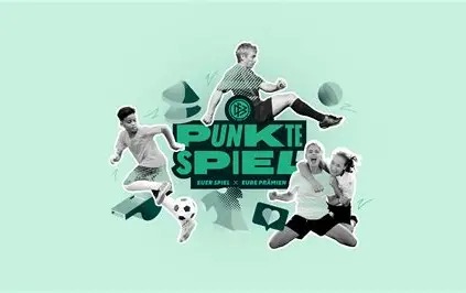 DFB-Punktespiel Motiv mit Fussballspielerinnen und Fussballspielern